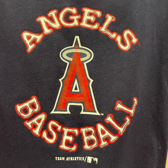 Ángels Baseball ⚾️ Girls T-Shirt, Blue, Size 2T, Team Athletics, Light Use, MLB - Picture 2 of 5